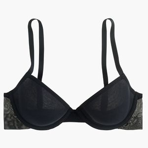 Sexy J. Crew Underwire Spacer Black Mesh T-shirt Bra